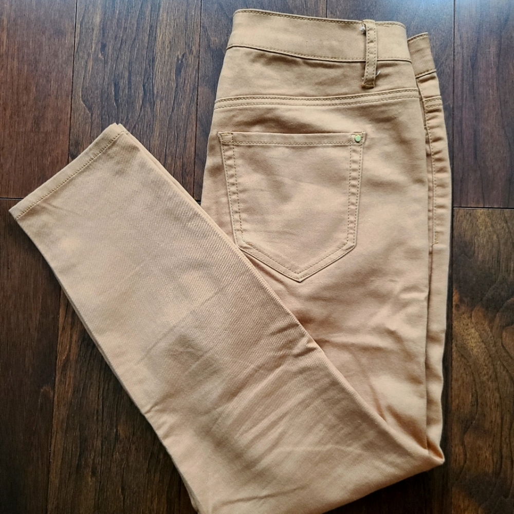 Cropped beige jeggings (S)